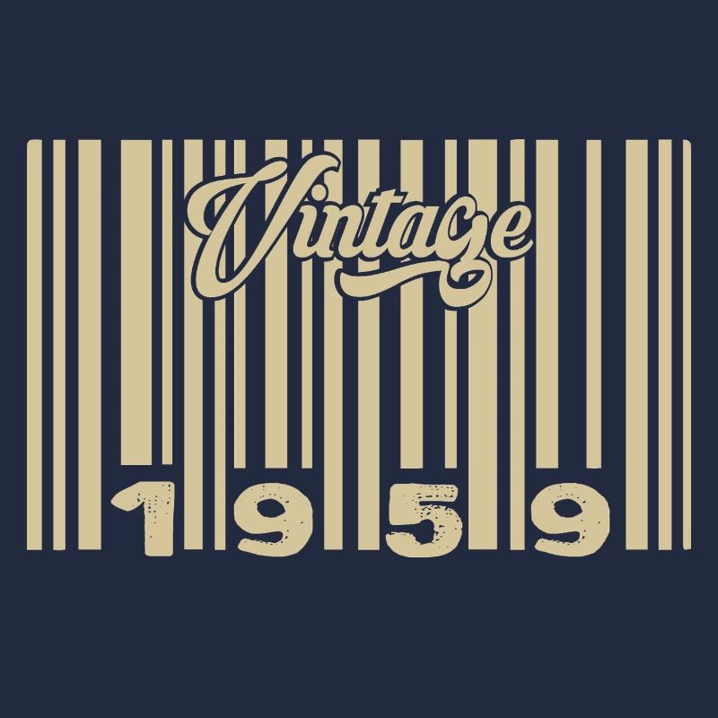 Vintage 1959 Barcode 1959: Year 2025.