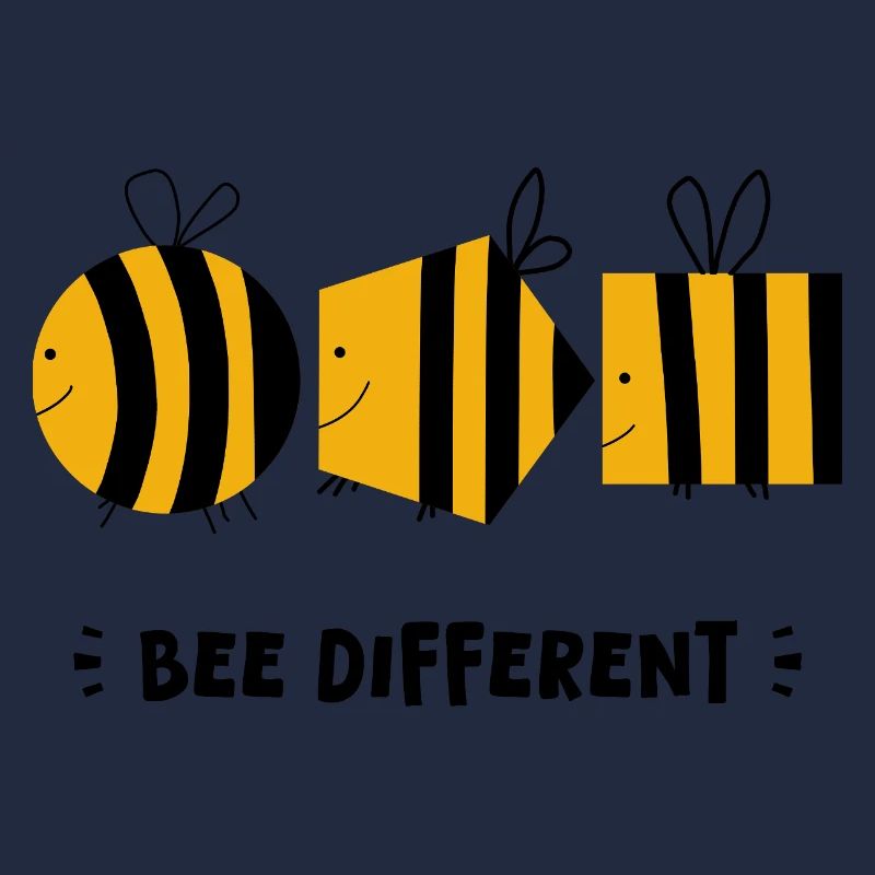 Bee Different – einzigartiges Bienengekritzel, verspielte Kunst