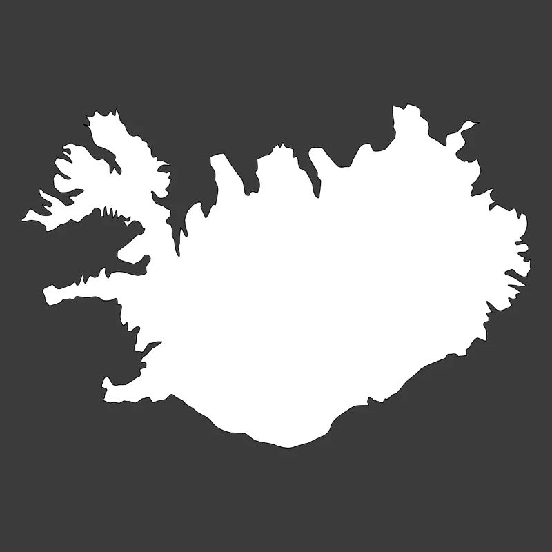 Island-Karten-Silhouetten-Illustration