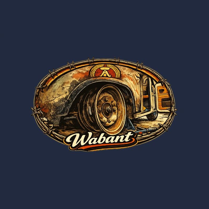 Wabant Rostiges Oldtimer-Radwagen