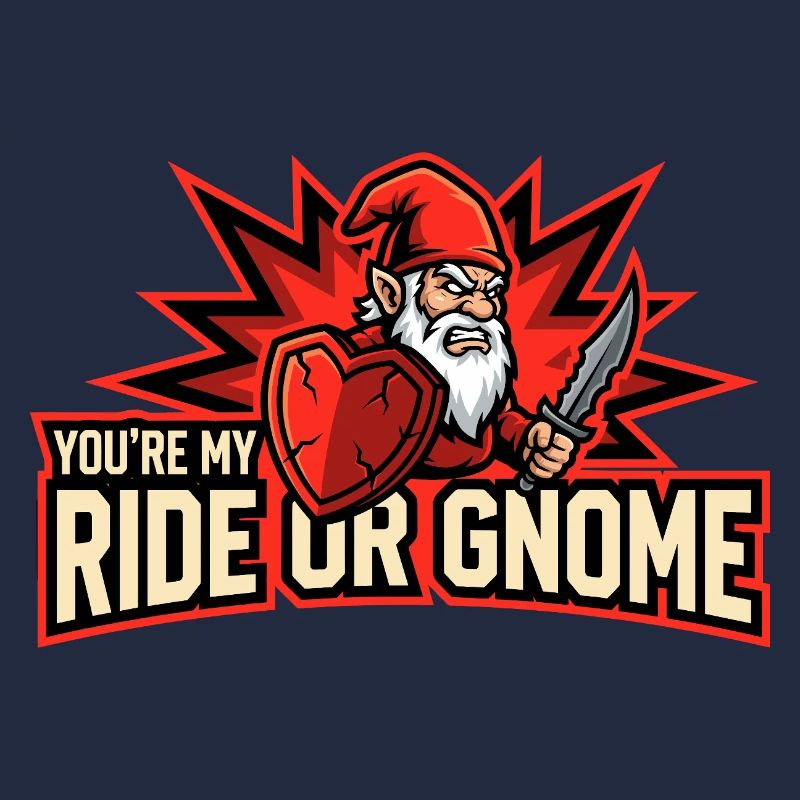 Evil Gnome, Dark Gnome, Goth Gnome, Funny Gnome