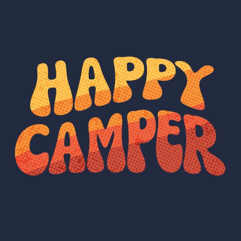Happy Camper Gradient Text
