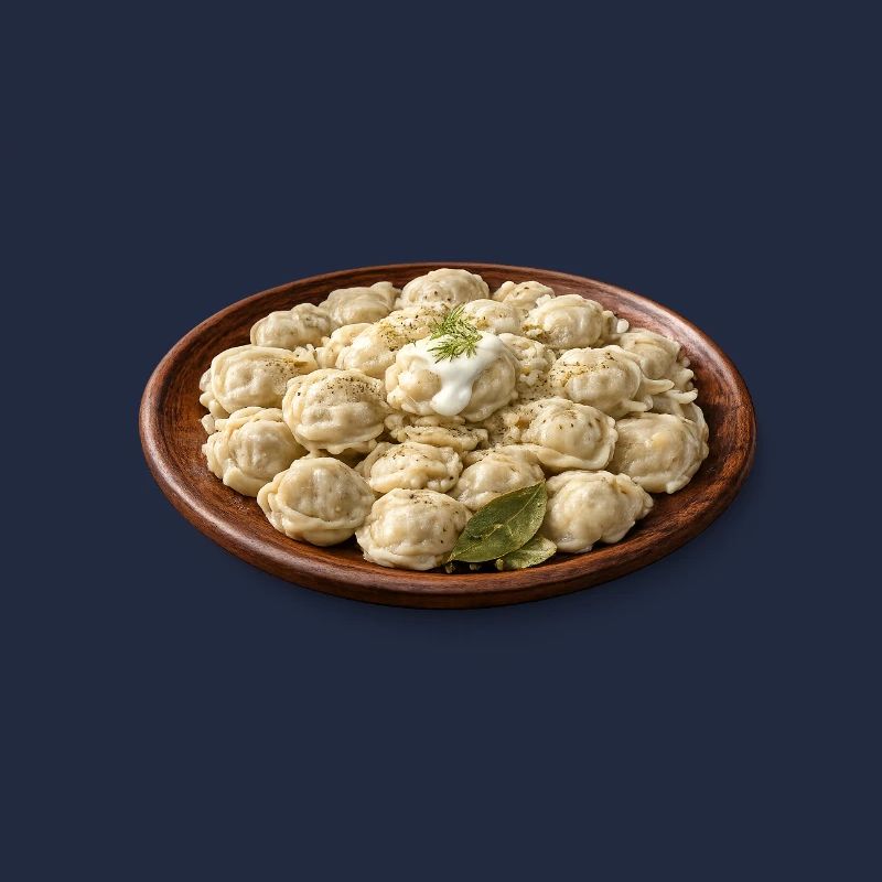 Dampfende Pelmeni