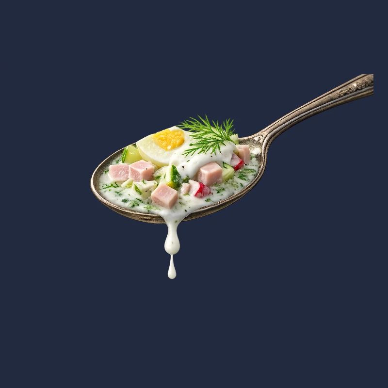 Okroschka in Löffel Illustration