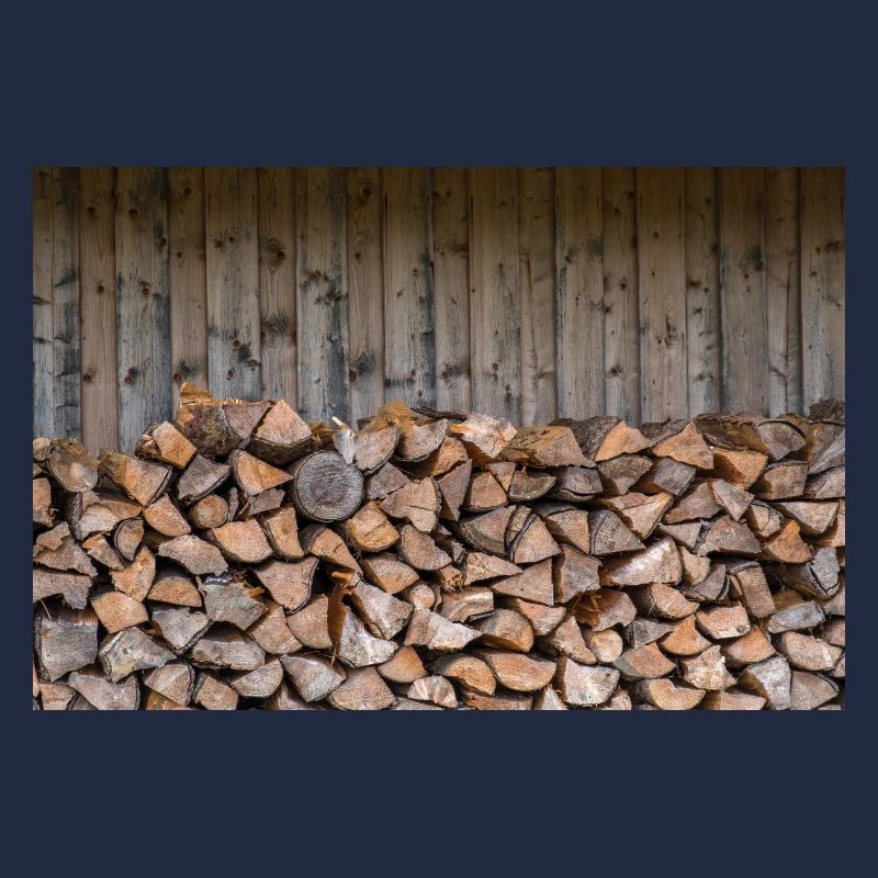 Rustic Wood Stack Nature Look - Poster