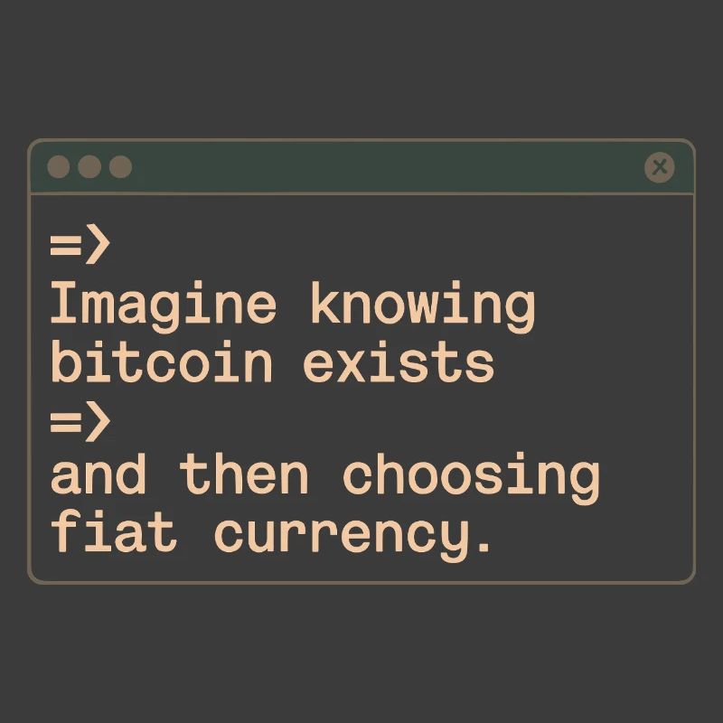 Bitcoin Imaginez savoir que Bitcoin existe crypto BTC