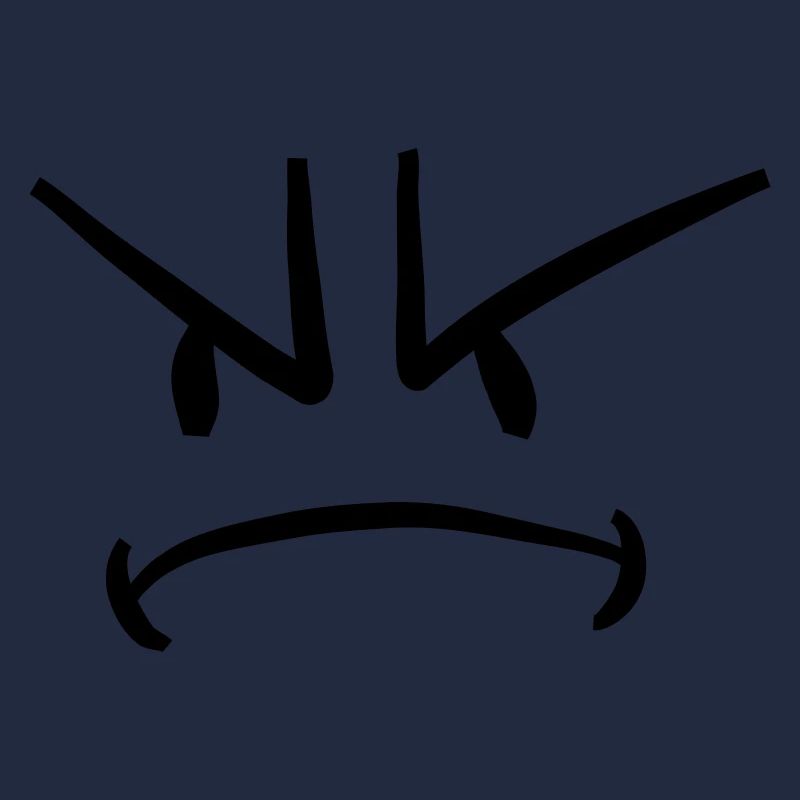 Evil angry face