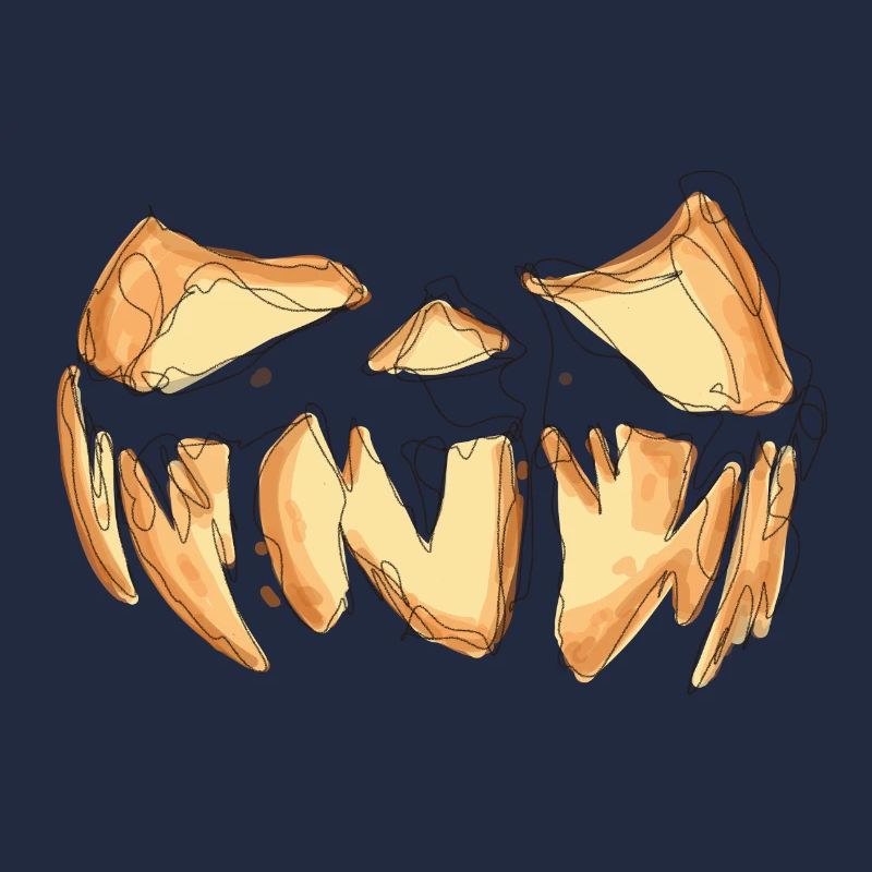 Pumpkin Face Halloween Scribble