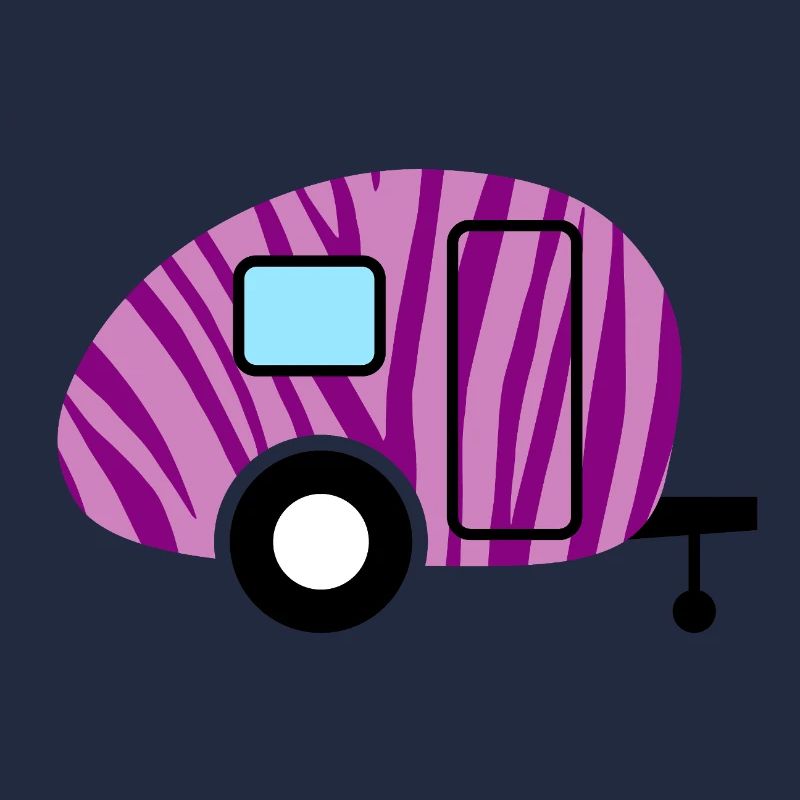 Caravan Caravan Zebra Camping Camper Pattern Fan