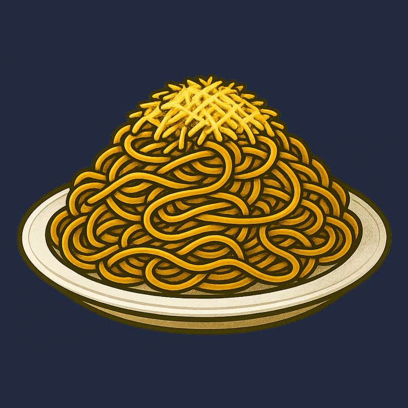 Spaghetti mit Käse Illustration