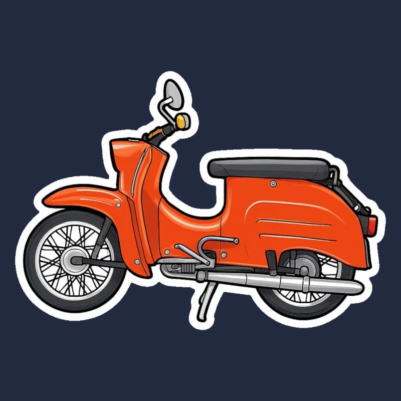 Retro Orange Simson Schwalbe Design
