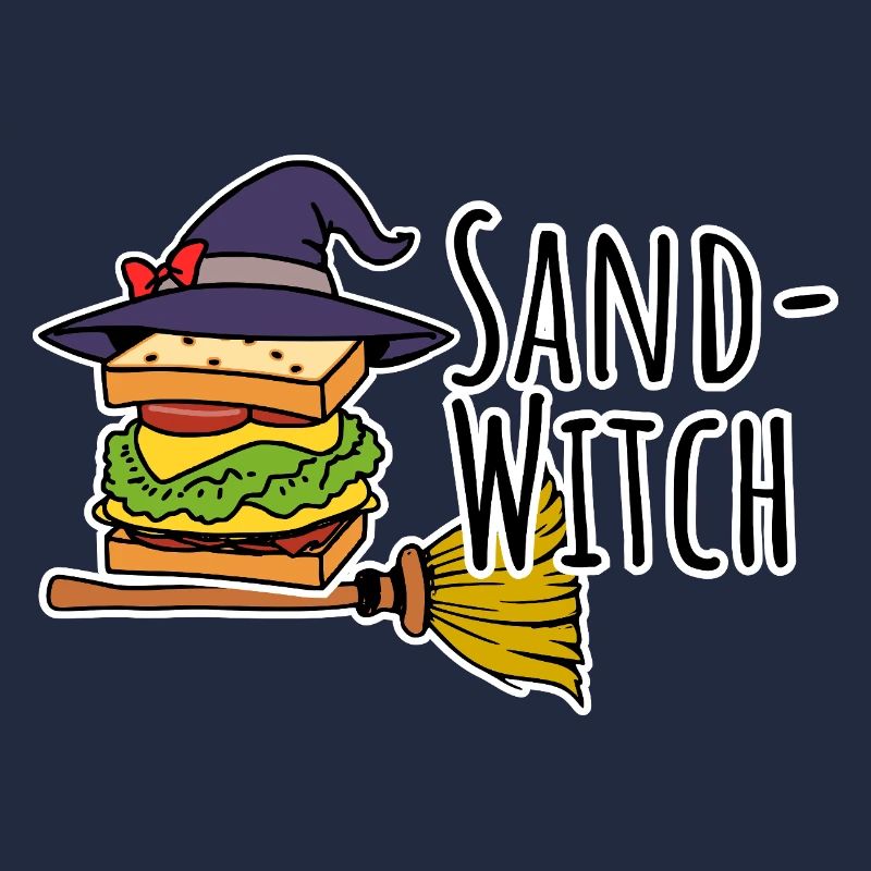 Die Hexe ist ein Sand-Witch, Halloween Hexen Brot!
