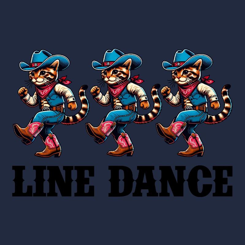 Line Dance Cat Trio