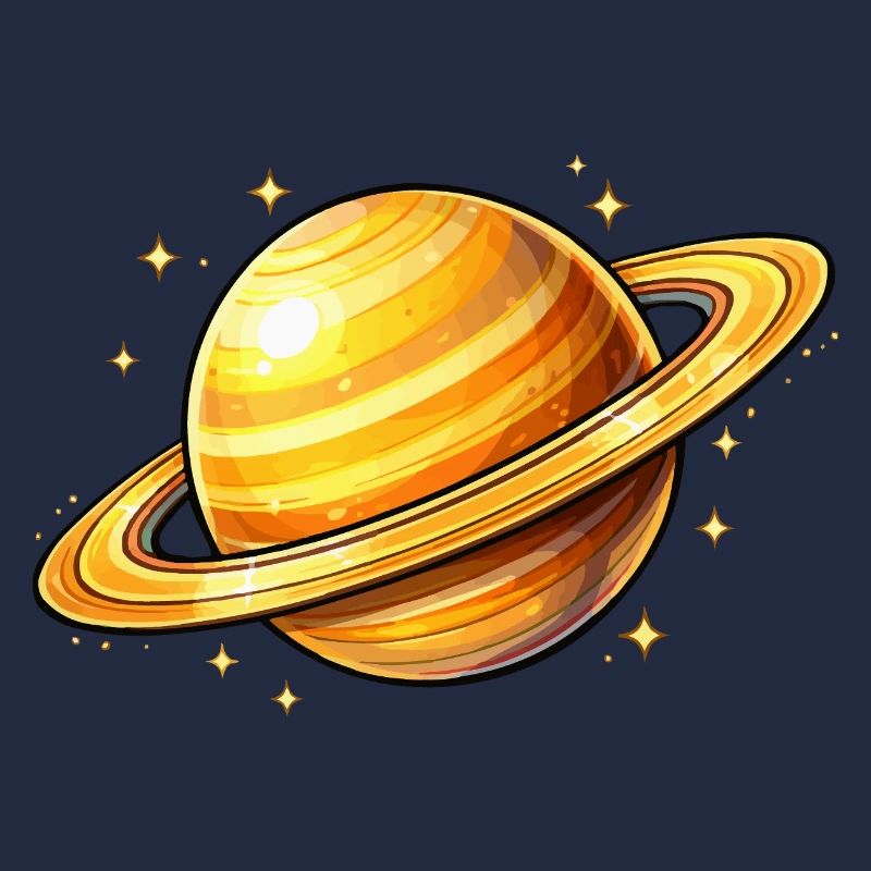 Saturn mit leuchtenden Ringen