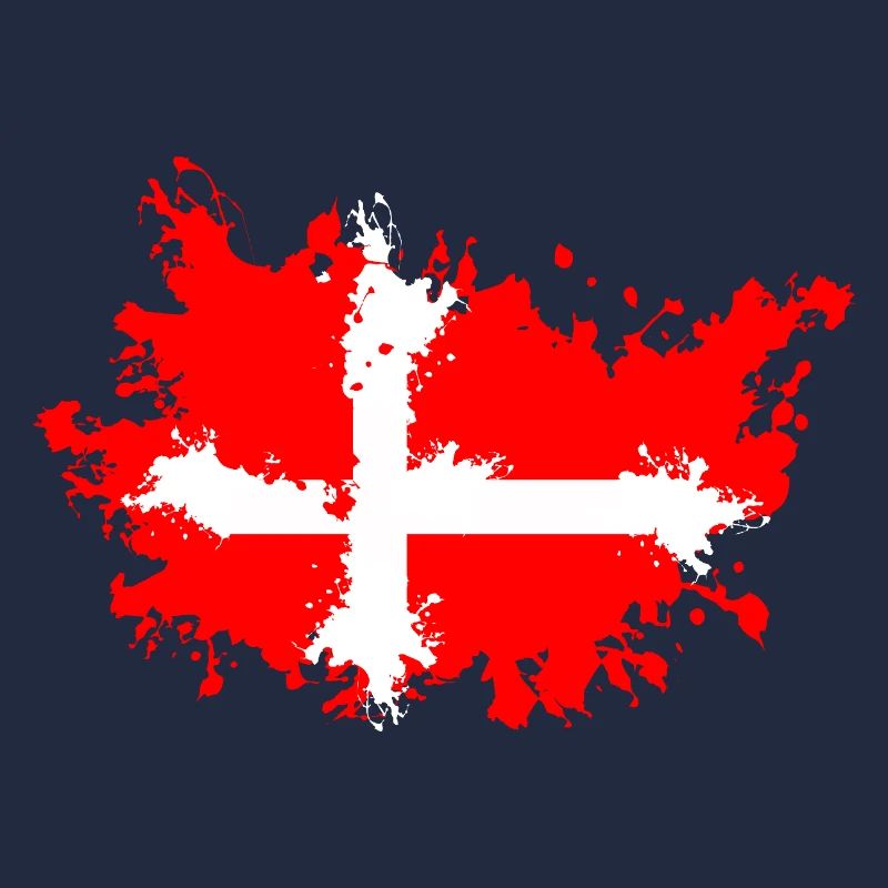 Drapeau éclaboussé du Danemark