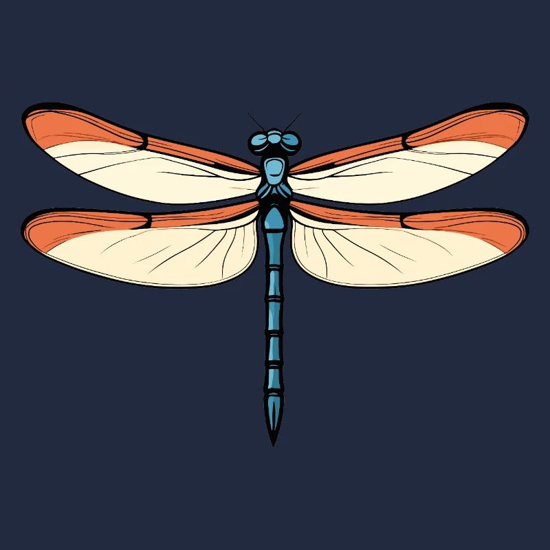 Libellule bleu-orangée
