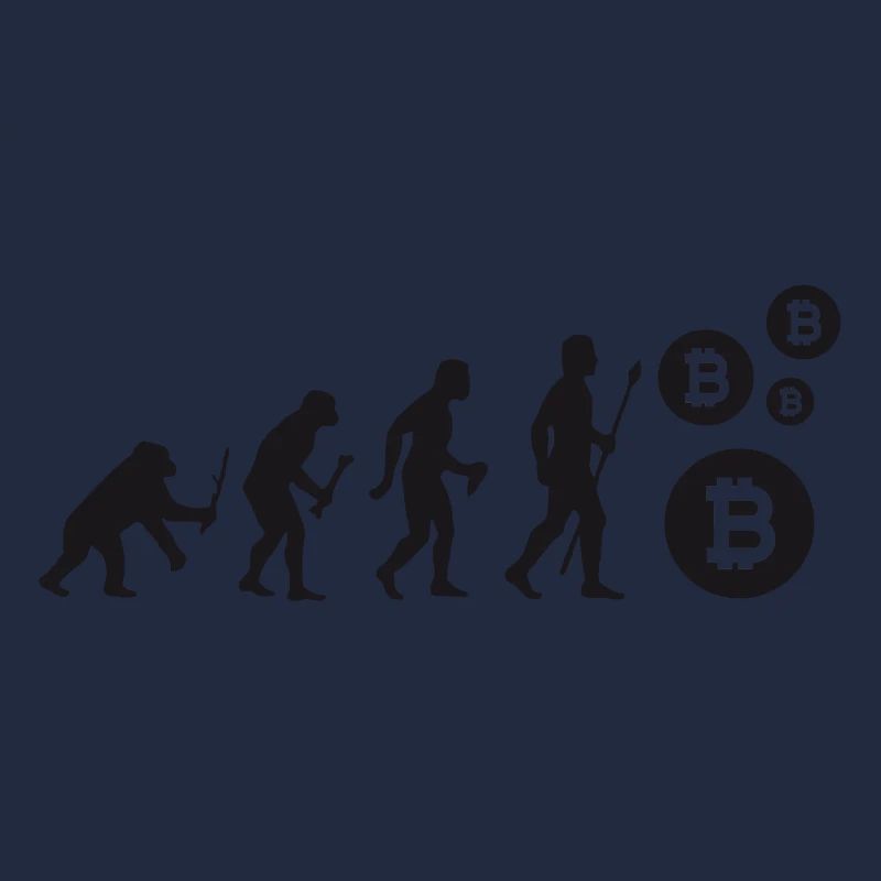 Evolution Bitcoin Bit Coin Shirt