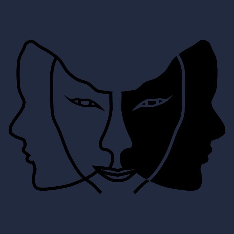 light dark face mask gemini