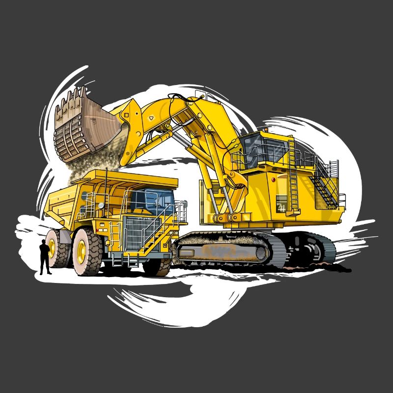 Mega machines on the construction site