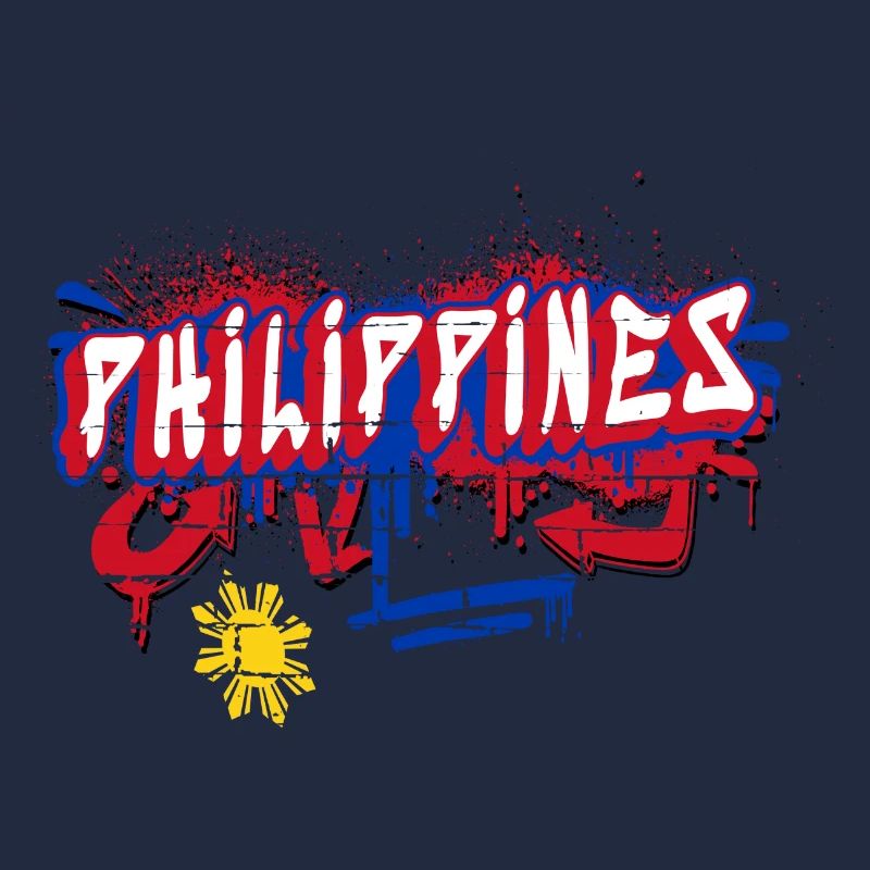 Design de drapeau graffiti des Philippines