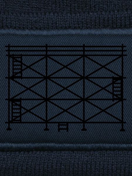 Scaffolding silhouette, construction scaffolding