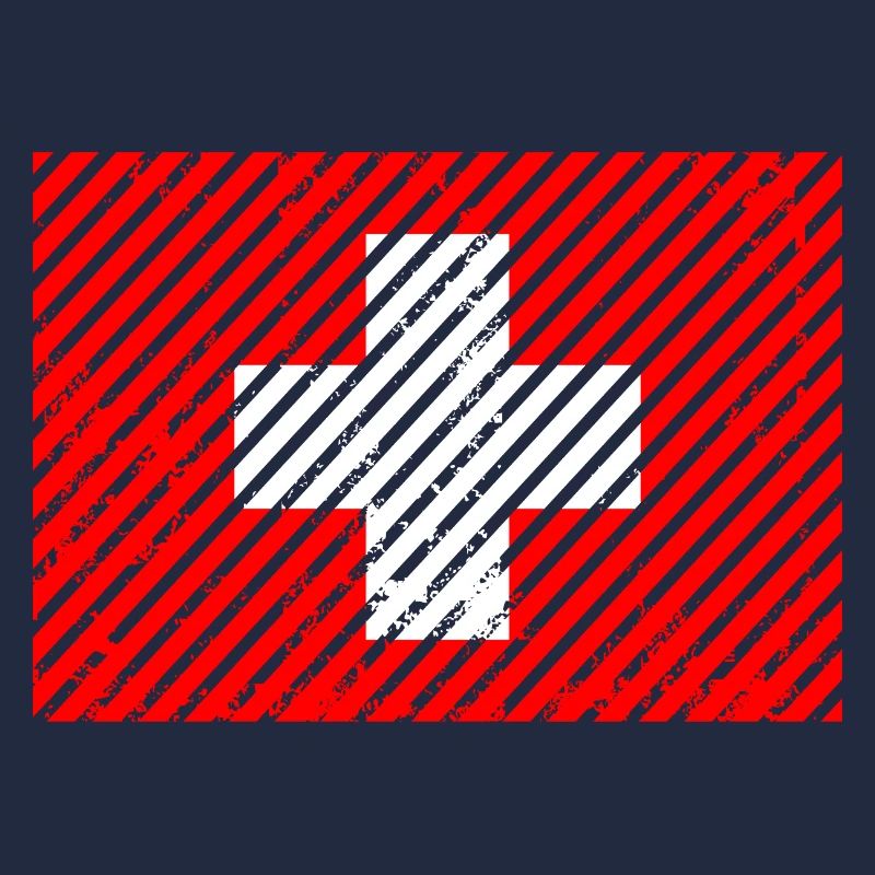  Schweizer Flagge Retro