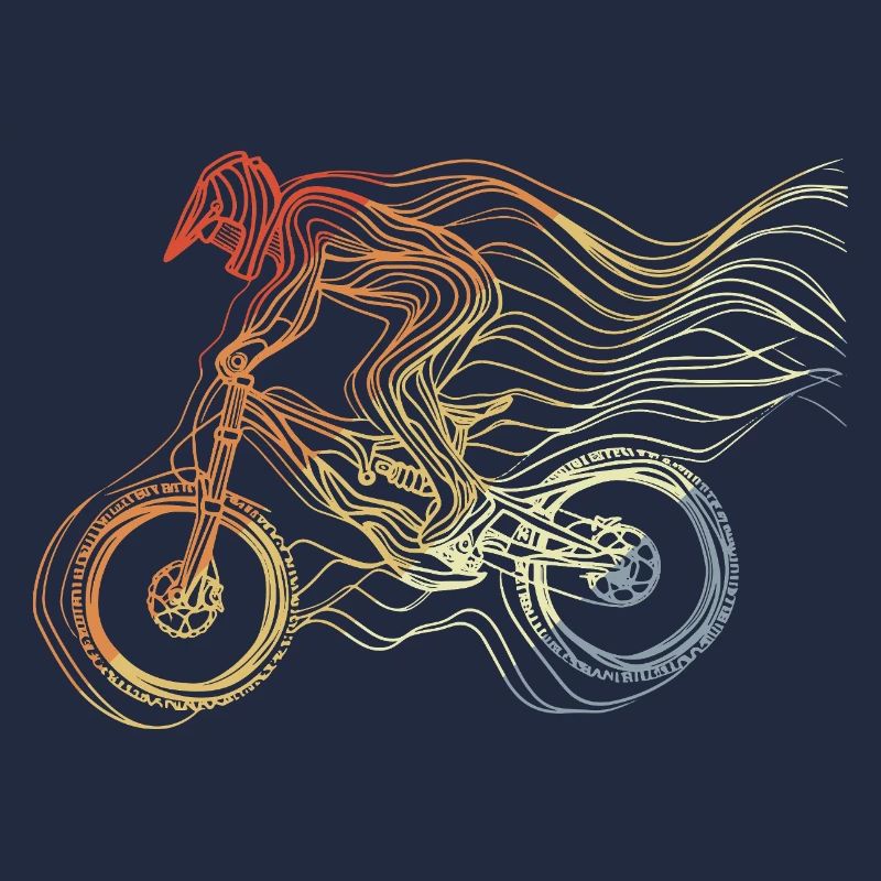 Mountain biker retro style