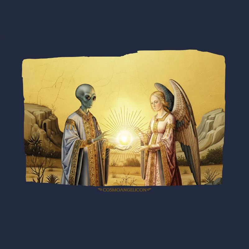 Alien & Angel Light Orb Encounter Medieval Sci-Fi