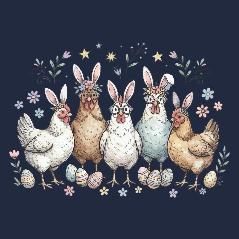 Osterhasen Bande mit Eiern