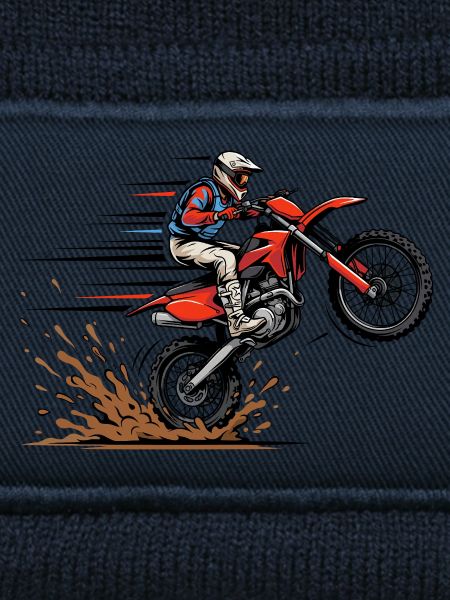 Motocross Sprung im Schlamm