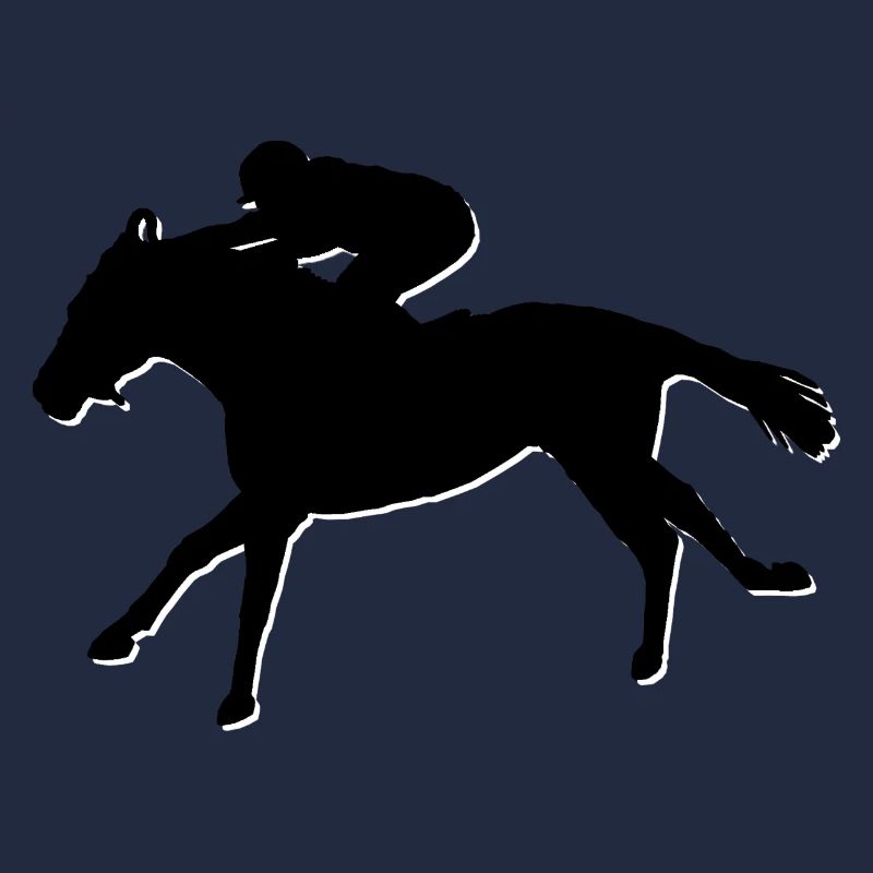Pferd BLACK/white