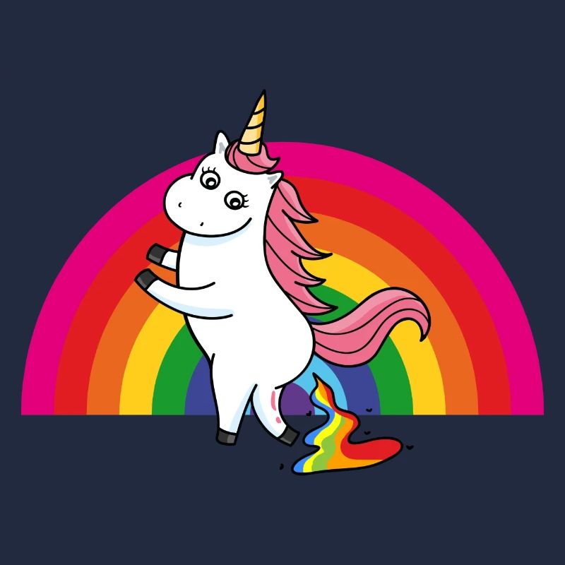Kackendes Einhorn Regenbogen
