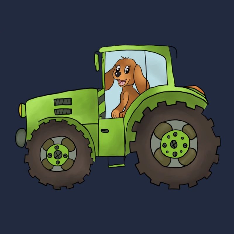 Hund mit Trecker