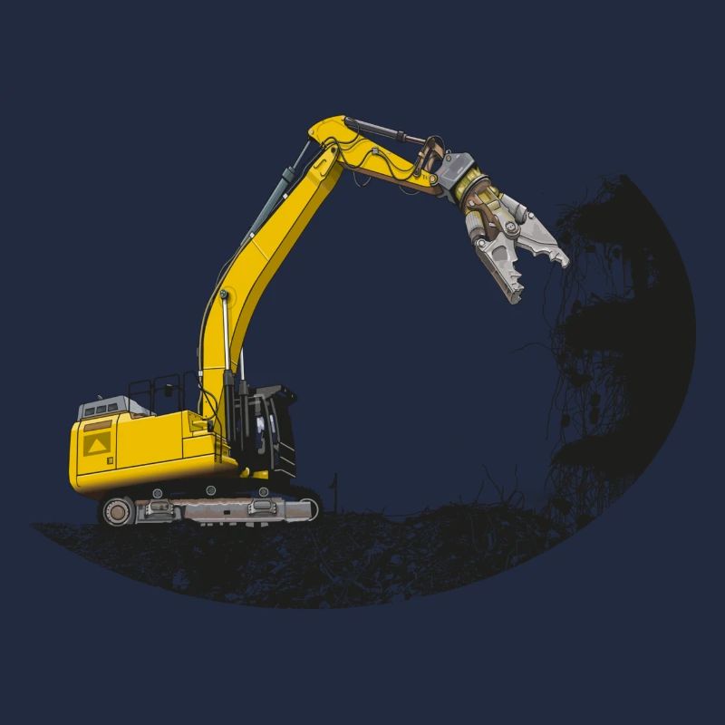 Abreißbagger mit Schrottschere