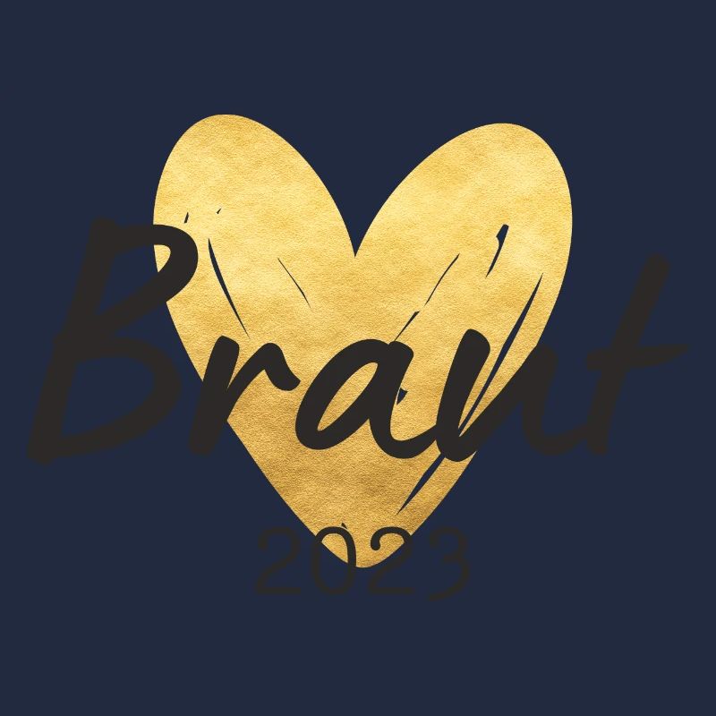Braut 2023 goldenes Herz