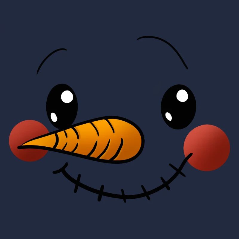 Kuschelig Schneemann Gesicht