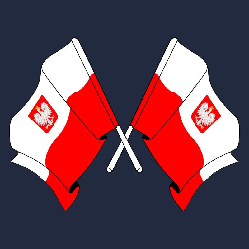 Deux drapeaux Pologne