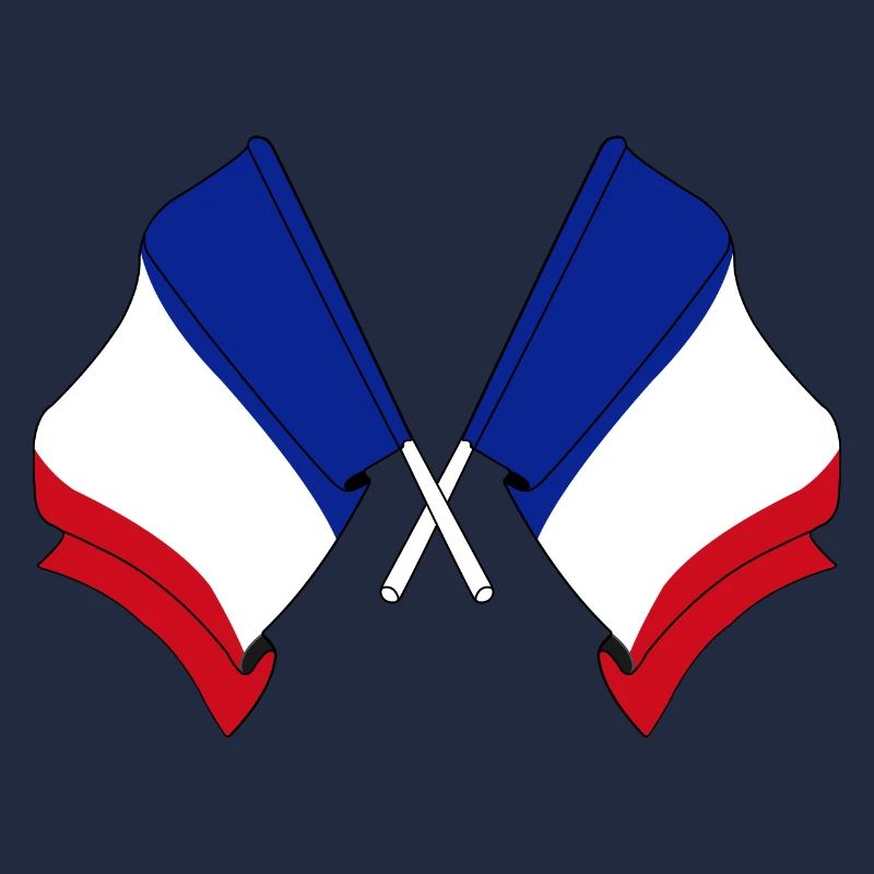 Zwei Flaggen Frankreich