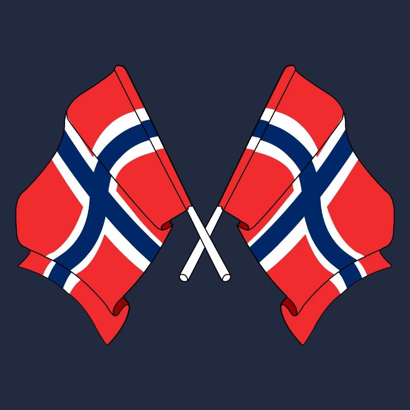 Two flags Norway