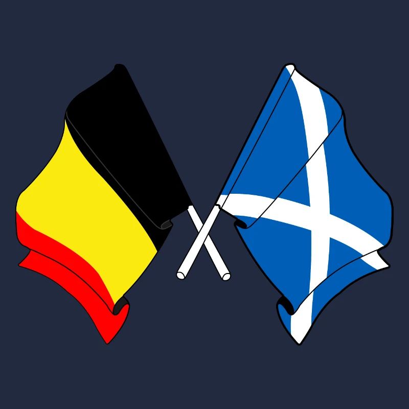 Drapeau de la Belgique, drapeau de l’Écosse