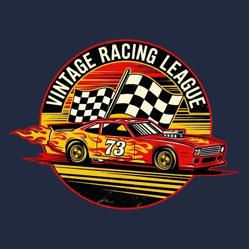 Conception de drapeaux de course vintage