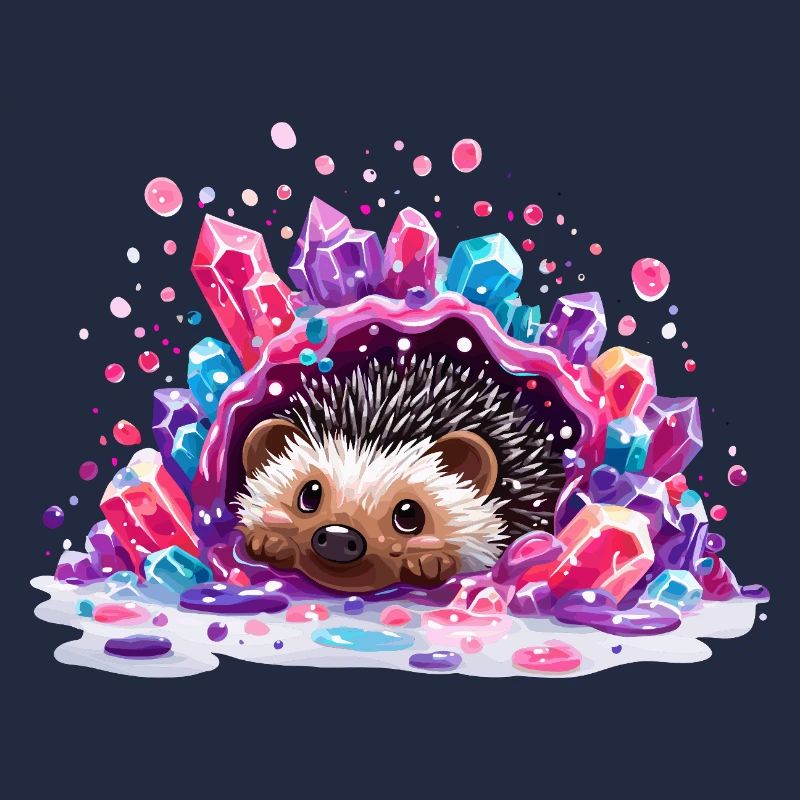 Igel im Kristallschatz