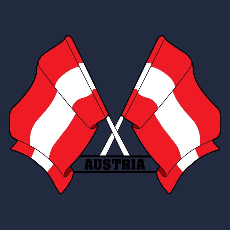 Austria Crossed Flags