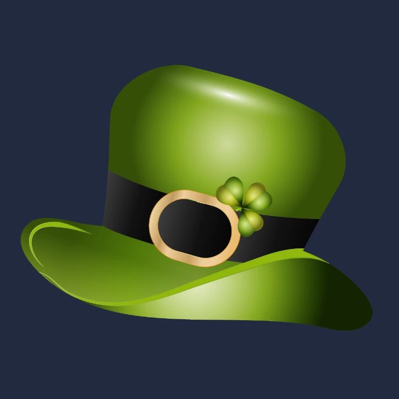 Green Top Hat with Shamrock – St Patrick
