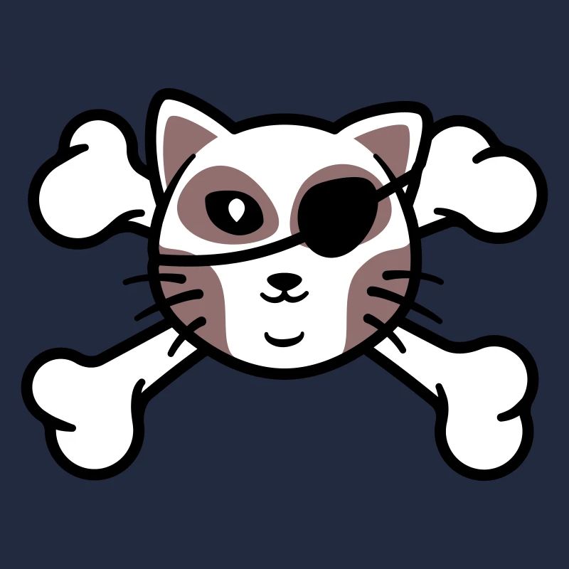 Pirate Kitten Skull Patch