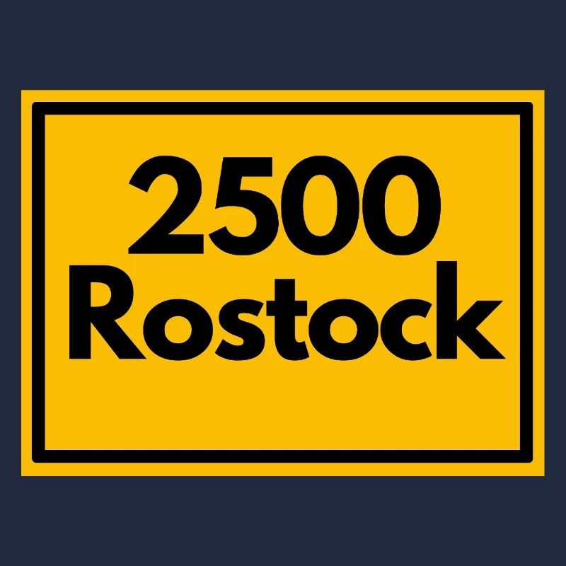 CAP RÉTRO 2500 ROSTOCK, STYLE DDR, CODE POSTAL
