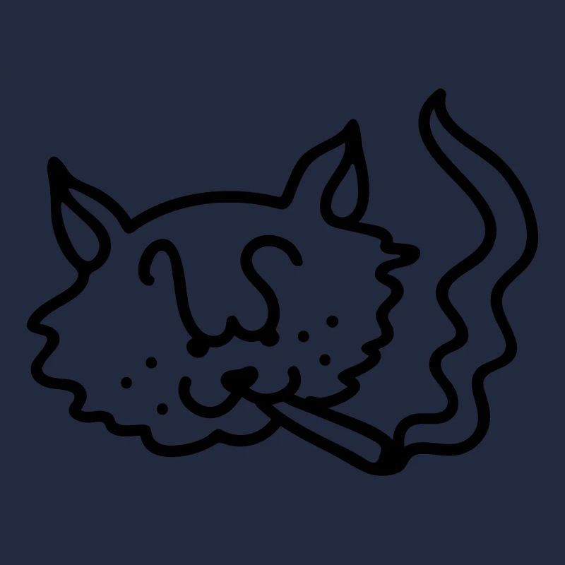 Rauchende Katze - Line