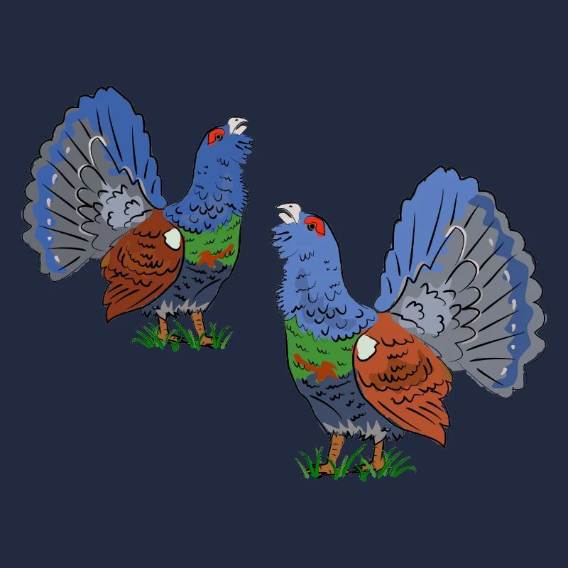 Faszinierende Auerhahn-Duo-Illustration