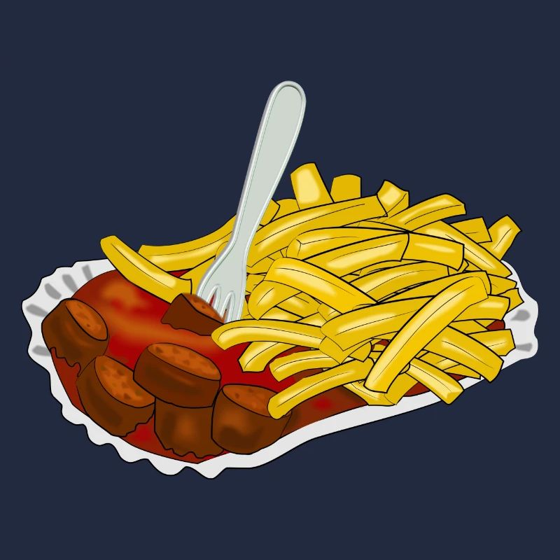 Currywurst mit Pommes