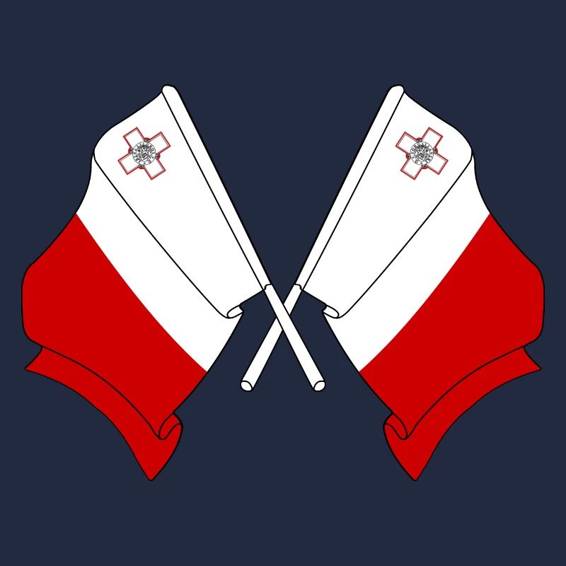 Zwei Flaggen Malta